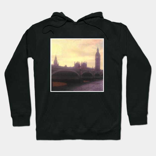 London City view London Skyline photography beautiful famous city purple pink aesthetic Hoodie by BoogieCreates